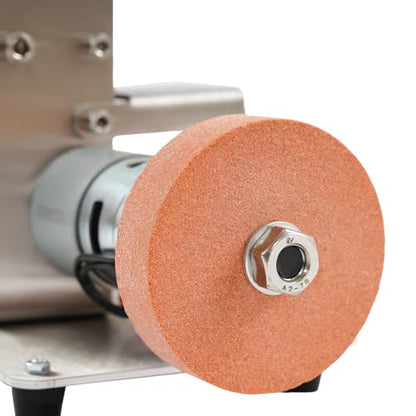 Mini Belt Sander, 7 Adjustable Speed Electric Knife Sharpener, Bench Grinder Sanding Machine, DIY Polishing Grinding Tool Table Polisher Buffer Handcraft System for Wood Metal Working Jewelry