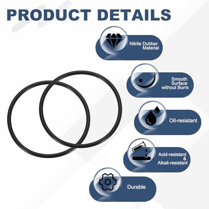uxcell 5Pcs AS-343 O-Rings, Nitrile Rubber O-Rings 3-3/4" ID, 4-1/8" OD, 3/16" Width Round Sealing Gasket for Automotive Machine Plumbing Sealing Repair (70 Durometer, Black) - size: 3-3/4" ID, 4-1/8" OD, 3/16" Width