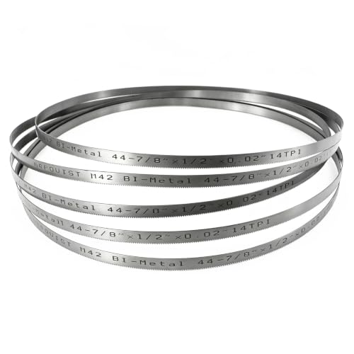 44-7/8 inch Portable Bandsaw Blades 14 TPI, 44-7/8" x 1/2" x .020" Replacement for Milwaukee 48-39-0511, DeWalt DW3982 Portable Band Saw, 5 Pack - size: 44-7/8" x 1/2" x .020", 14 TPI, 5-Pack