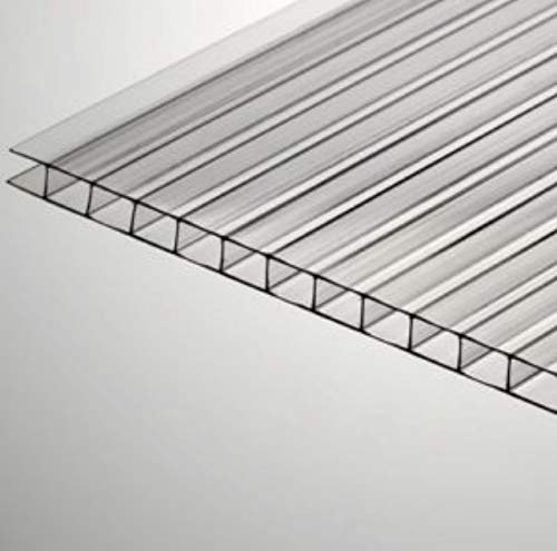 (Pack of 10 Sheets) 35'' x 48'' x 8 mm (0.32") Polycarbonate Clear TWINWALL Sheet Cold-Flexible, Strong Impact and Shatterproof - All-Weather Outdoor Garden/Billion RESOURCESS/