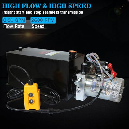 15 Quart Double Acting Hydraulic Pump,Electric Hydraulic Pump - size: 15Quart Double