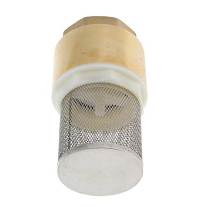 Baosity Brass Foot Valve Mesh Check Valve with Strainer Filter DN40 1-1/2 Inch, Installed at a Pump or at The Bottom of a Pipe line