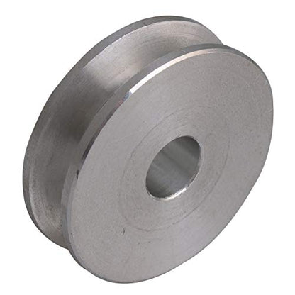 3.1x1.5x0.8cm Silver Aluminum Alloy 0.8cm Fixed Single Bore V-Shape Pulley Wheel for Motor Shaft 0.3-0.5cm PU Round Belt - size: 31*8mm