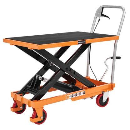 SPECRAFT 550 Lbs Hydraulic Lift Table Cart - color: Orange