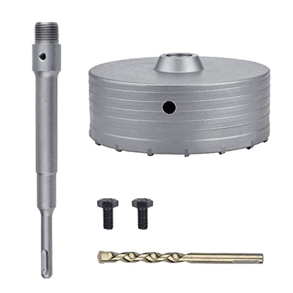 160mm (6.3") Concrete Hole Saw with 220mm SDS Plus Shank Rod - style: 160mm ( 6.3 inch )
