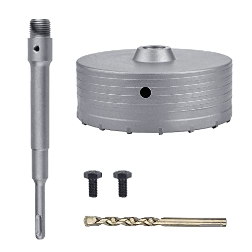 160mm (6.3") Concrete Hole Saw with 220mm SDS Plus Shank Rod - style: 160mm ( 6.3 inch )