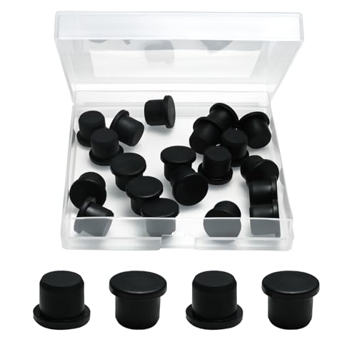 20PCS 7/16" Silicone Rubber Plug, T Type Plug for Round Hole - style: 11mm(7/16"), 20 PCS