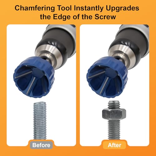 Deburring External Chamfer Tool Set, Tungsten Carbide Chamfering Drill Bit, Deburring Drill Bit, Remove Burr Tools for Fit 1/8"- 1-3/8"(3mm-35mm)