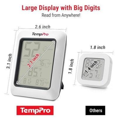 TempPro TP50 Digital Hygrometer Indoor Thermometer Room Thermometer - size: Classic
