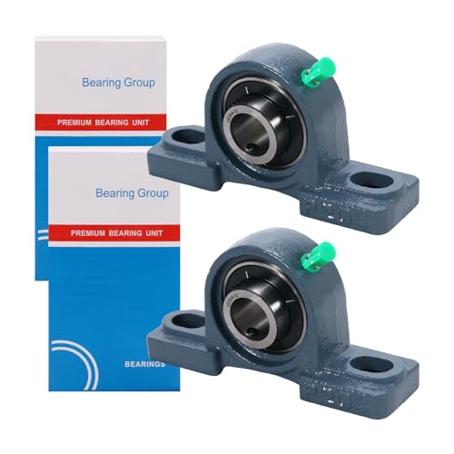 UCP204-12 Pillow Block Bearing,3/4" Bore Mounted Pillow Bearing Cast Iron Base -Self Aligning Chrome Bearing,2 Pcs - style: PCP204-12