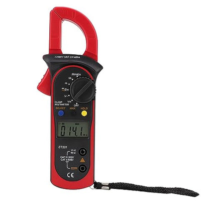 ST201 Automatic Digital Multimeter DC/AC Voltage Diode Tester Clamp Meter(Red)