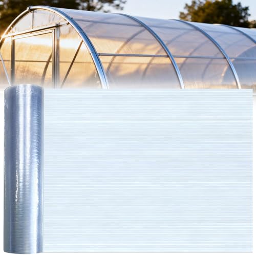 32.81×3.94 Ft Polycarbonate Roofing Sheet, 1mm Thickness Resistant Rainproof Greenhouse Panels, Insulated Transparent Clear Roofing Panels for Greenhouse Sunroom Canopy Balcony Pergola - size: 32.81 ft×3.94 ft