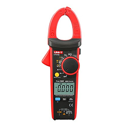 UNI-T Clamp Meter UT216C, Inrush Current AC/DC 600A TRMS HVAC Volt Amp Ohm Meter Multi Meter, Auto Ranging 6,000 Counts, Voltage Frequency Resistance Capacitance Temperature Continuity Diode Tester - size: UT216C