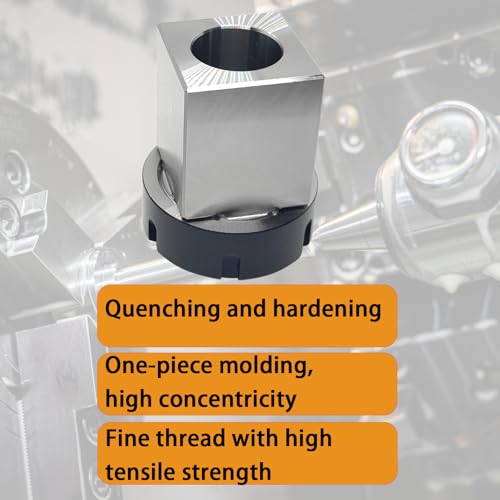 ER40 Collet Block - Square Collet Holder & Chucks, 0.005 mm Accuracy Carbon Steel Workholding Holder for CNC Lathe Engraving Machine
