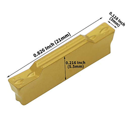 3/4" Internal Grooving Tool MGIVR2520-3 Boring Bar Lathe Turning Tool Holder 20mm Shank Grooving Cut-Off Cutter with 1PCS MGMN300 (3mm Width) Carbide Inserts for Metal CNC Machine Tools