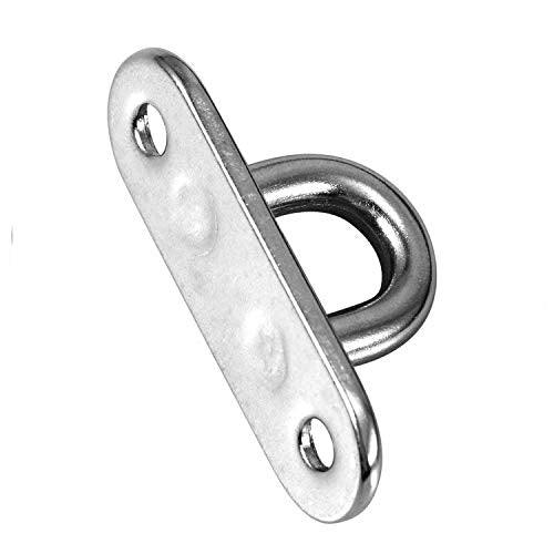 4Pcs 3.1Inch 304 Stainless Steel Ceiling Hooks Pad Eyes Plate with Screws