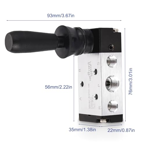 4H210-08 5/2-Way Hand Lever Pneumatic Valve 1/4"