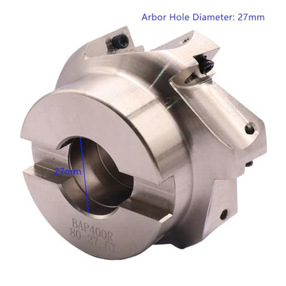 3.15"/80mm Cutting Dia 400R-80-27-6T Shell Cutter Set with CAT40 Arbor