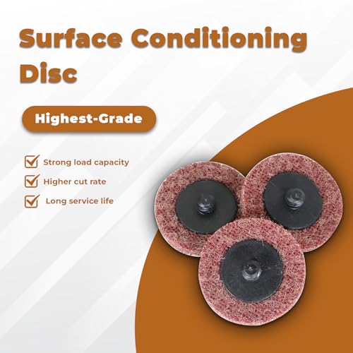 kimllier 50Pcs 2 Inch Maroon Quick Change Surface Prep Conditioning Discs