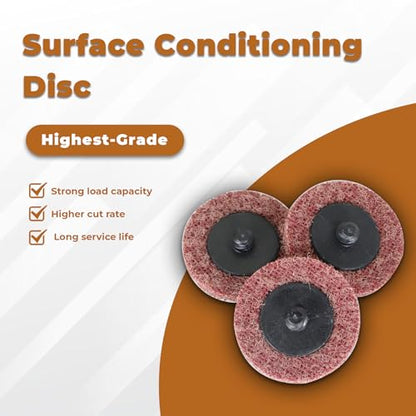 kimllier 50Pcs 2 Inch Maroon Quick Change Surface Prep Conditioning Discs