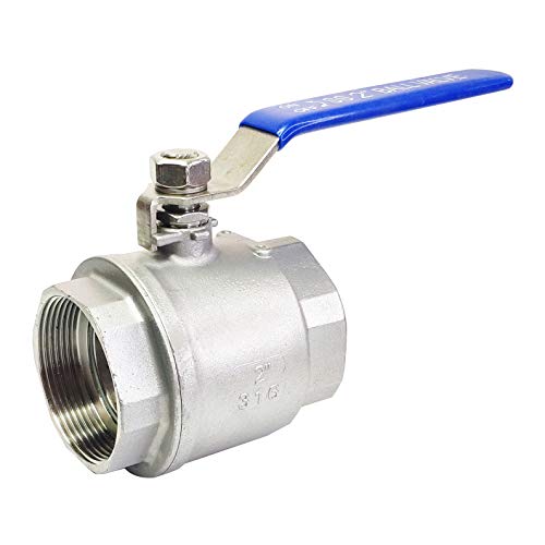 2" Female Ball Valve NPT Thread 316 Stainless Steel Full Port Ball Valve WOG1000 US Stock - size: 2 Inch