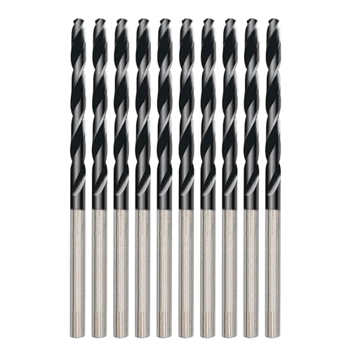 1/8 Inch Cobalt Drill Bit 10PCS | High Speed Steel | Drill Bit for Stainless Steel and Hardened Metal | HSS M35 Titanium Aluminum Nitride Coating - size: 1/8 Inch