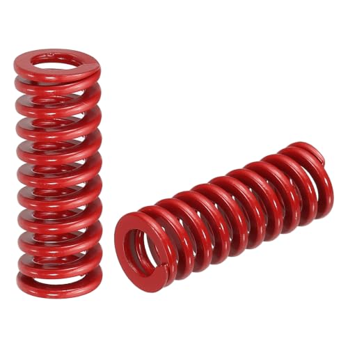 HARFINGTON 2pcs Die Spring 3/8" OD x 1" Free Length SMH1004, Red - size: 3/8" OD x 1" Free Length