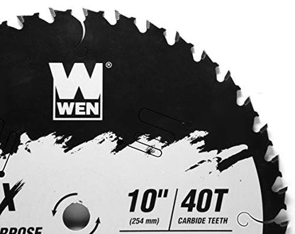 WEN BL1040C Apex 10-Inch 40-Tooth Carbide-Tipped General-Purpose Industrial-Grade Woodworking Saw Blade with Cool-Cut Coating - style: Premium
