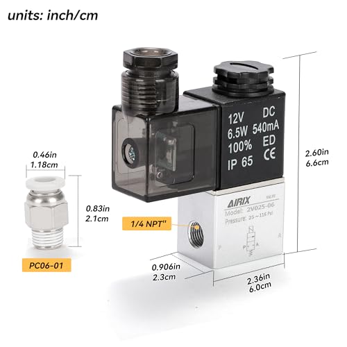 1/8" NPT Solenoid Valve 2V025-06, 2-Way Normally Closed, DC 12V, DIN - size: NPT1/8″/DC12/Junction on Box, style: 2-Way Solenoid Valve