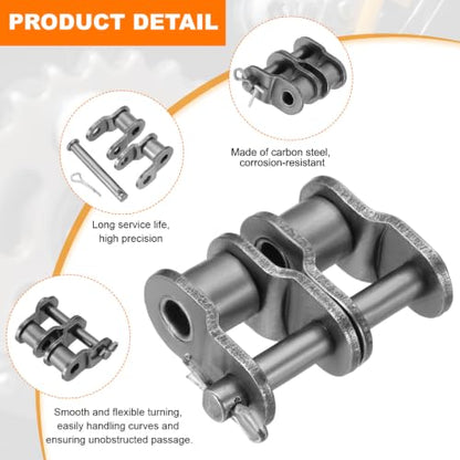 PATIKIL Double Chain Offset Half Link Roller 1/2 Inch, 2Pcs - size: 1/2 Inch - 08B
