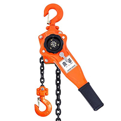 Lever Chain Hoist 10ft 1-1/2 ton Come Along Ratchet Puller Hoists - size: 3300lbs
