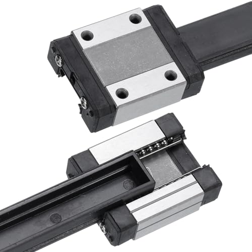 uxcell MGN9H Bearing Steel Sliding Carriage Block with Plastic Anti-Fall Strip for 9mm MGN9 Linear Motion Slide Rail Guide, Black