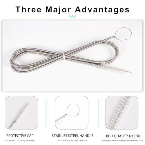 CiaraQ 11-Piece White Tube & Pipe Cleaning Brush Set - color: White+white, size: 8.0 Inch & 60 Inch
