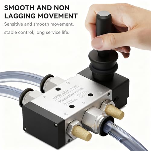 PNEUMATIC 3/8"NPT 5 Way 2 Postion Air Hand Lever Operated Valve Pneumatic Solenoid Valve Manual Control Push-Pull 4H310-10 - size: 3/8"NPT