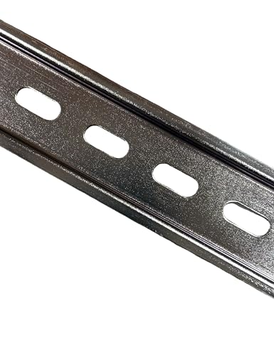 International Connector T&G 5 Pieces DIN Rail Slotted Zinc-Plated Steel RoHS 35mm Wide 7.5mm High (6") - size: 6"
