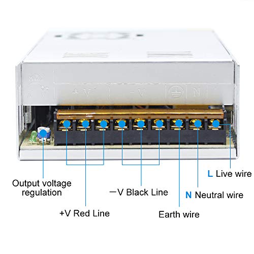 inShareplus 24V 18.75A 450W Universal Regulated Switching Power Supply, 100-240V AC to DC 24 Volt LED Driver, Converter, Transformer, Adapter for LED Strip Light, Computer Project - style: 24V 450W