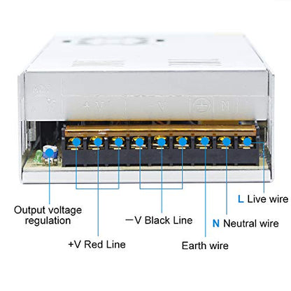inShareplus 24V 18.75A 450W Universal Regulated Switching Power Supply, 100-240V AC to DC 24 Volt LED Driver, Converter, Transformer, Adapter for LED Strip Light, Computer Project - style: 24V 450W