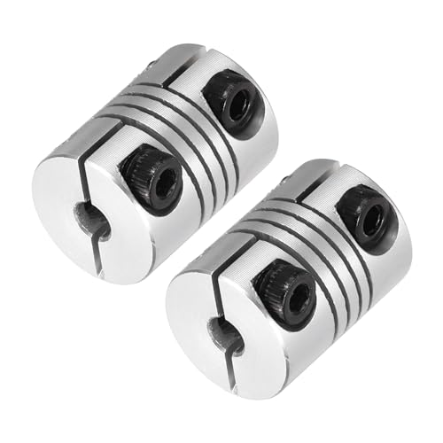 MECCANIXITY 2 Pcs 4 to 6mm Flexible Shaft Coupling 20mm L 15mm Dia - size: 4 to 6mm