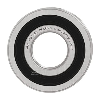 XIKE 4 Pcs 1657-2RS Bearings 1-1/4"x2-9/16 x11/16, Double Rubber Seals. - size: 1657-2RS Size 1-1/4"x2-9/16"x11/16"
