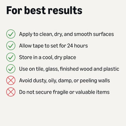 Amazon Basics Double-Sided Heavy Duty Adhesive Clear Mounting Tape, Transparent, 118.2" L x 1.18" W x 0.07" H