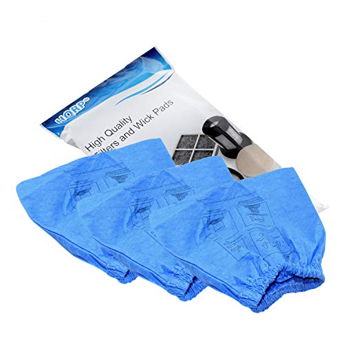 HQRP 3-pack VRC2 Cloth Filter compatible with Vacmaster Wet/Dry Vacuums 1.5 to 3.2 Gallon, VRC21 Replacement