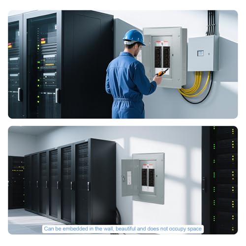 THQL Circuit Breaker Panels, 12-Space, 125A Circuit Breaker Distribution Box, 120V/240V Circuit Breaker Electrical Enclosure,Indoor Main Lug Load Center - style: 12 SPACE