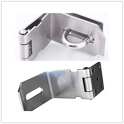 90 Degree 4 Inch Right Angle Padlock Hasp, Stainless Steel Safety Door Latches, Solid Gate Latches,Polished Finish 2 Pack - color: Silver, size: 90 Degree 4 Inch