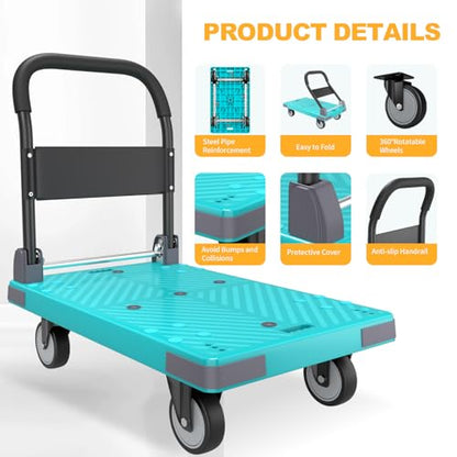 Heavy Duty Foldable Cart, 1100 Lbs Capacity
