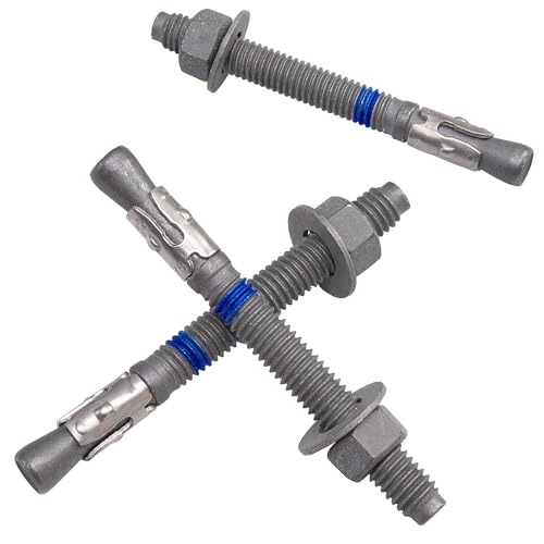 3/8" x 3-3/4" Concrete Anchors (20 Pack) 3/8 inch Wedge Anchors Bolts Hot Dip Galvanized - size: 3/8"x3-3/4" (20 PCS)