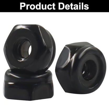 50 Pack #6-32 Nylon Insert Hex Lock Nuts, 304 Stainless Steel - size: #6-32