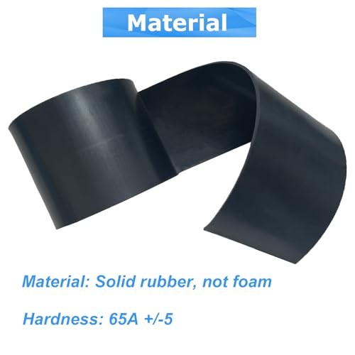 Solid Rubber Sheets,Rolls & Strips 1/4 (.25)" Thick X 4" Wide X 10'Long, - size: 4"X10'X1/4", style: No Adhesive