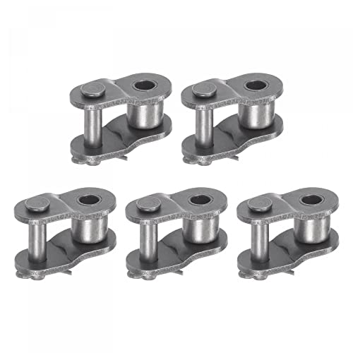 uxcell 5Pcs #50 Chain Offset Half Link Roller, 5/8" Pitch Carbon Steel, Standard Chain End Connector Split Links for 10A Chain - size: 10A(#50)