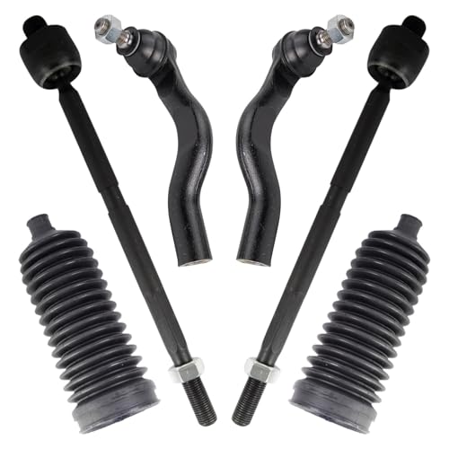 TRQ Front Steering Kit Rack and Pinion Bellow Tie Rod - style: PSA44094