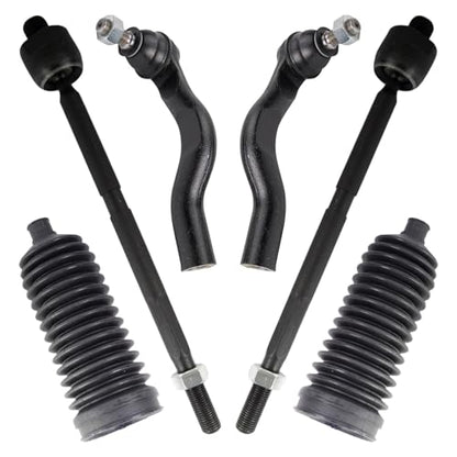 TRQ Front Steering Kit Rack and Pinion Bellow Tie Rod - style: PSA44094